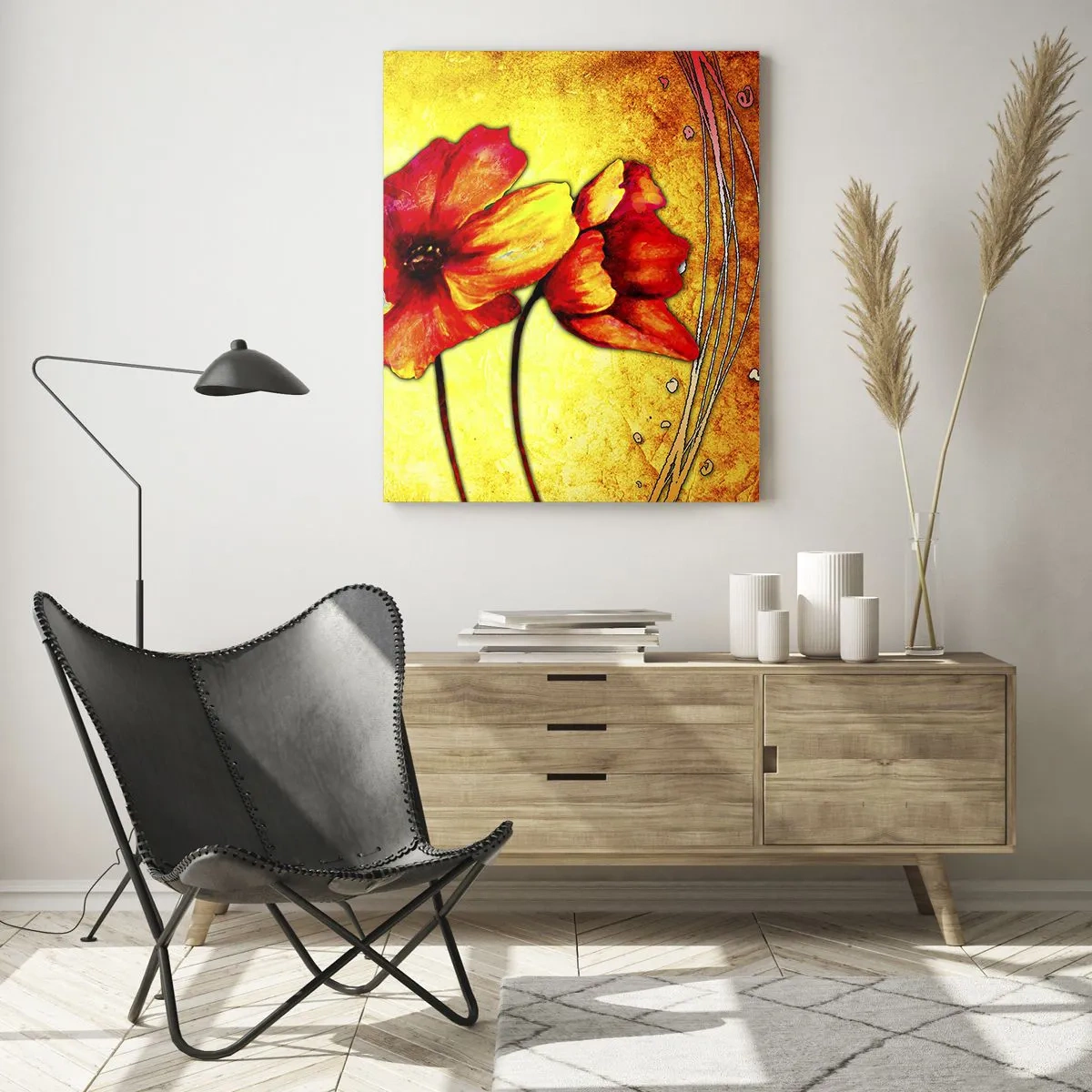 Üveg kép - Szecessziós díszítésben - 50x70 cm