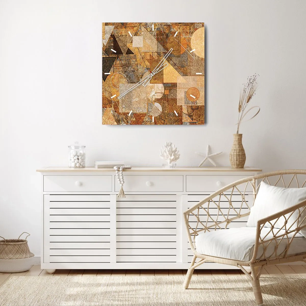 Falióra, Óra - Kubikus bronz tanulmánya - 40x40 cm