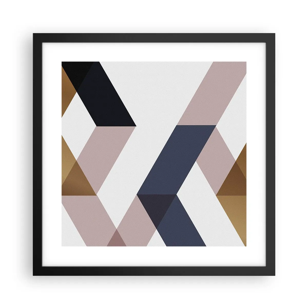 Poszter fehér keretben - Síkok és szögek - 40x40 cm