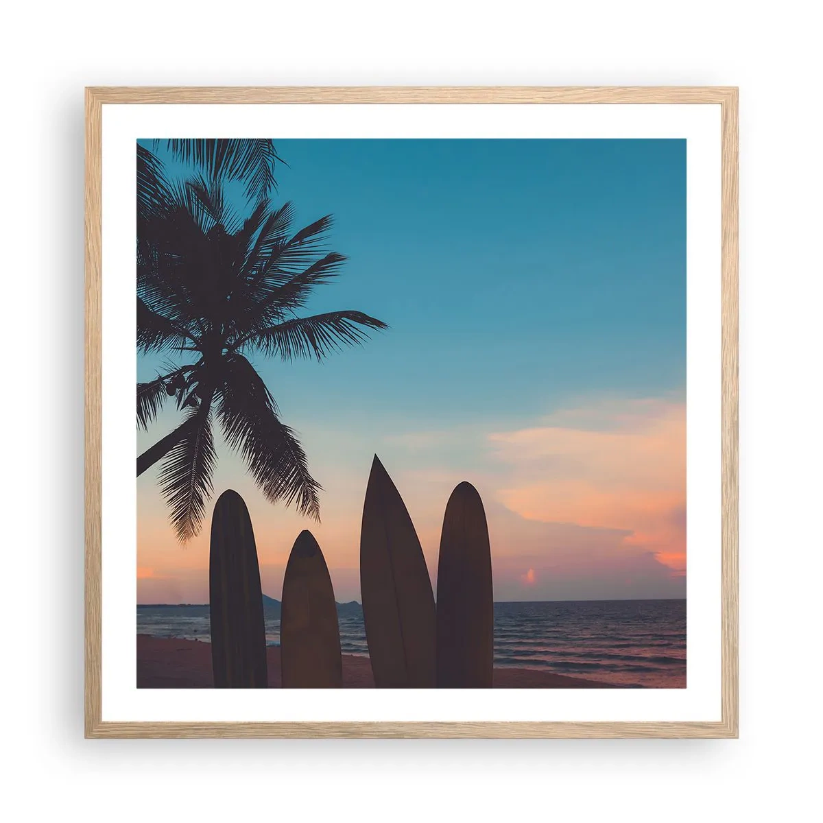 Poszter világos tölgy keretben - Holnap is móká lesz - 60x60 cm