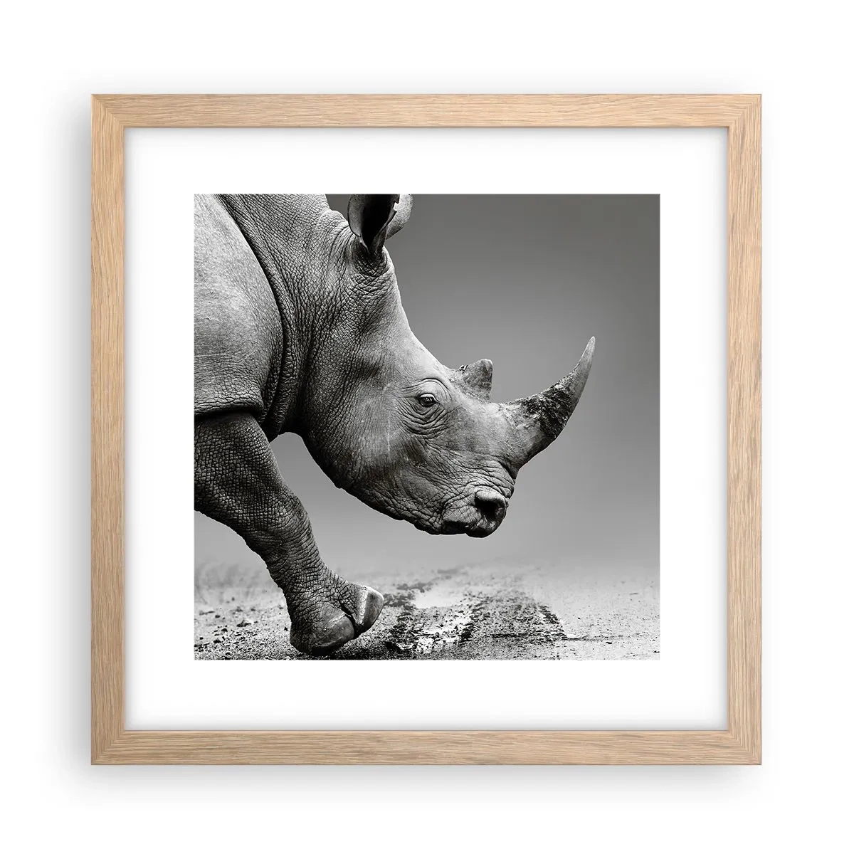 Poszter világos tölgy keretben - Megállíthatatlan erő - 30x30 cm