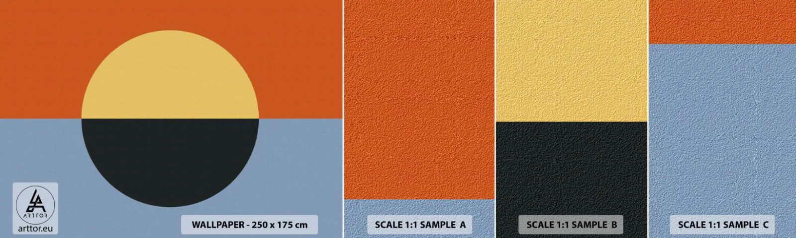 Fotótapéta Minta Standard Eco - A meleg és a hideg kompozíciója - Absztrakció, Darab, Grafika - 100x30 cm