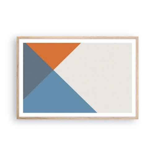 Poszter világos tölgy keretben - Szögben… - 91x61 cm