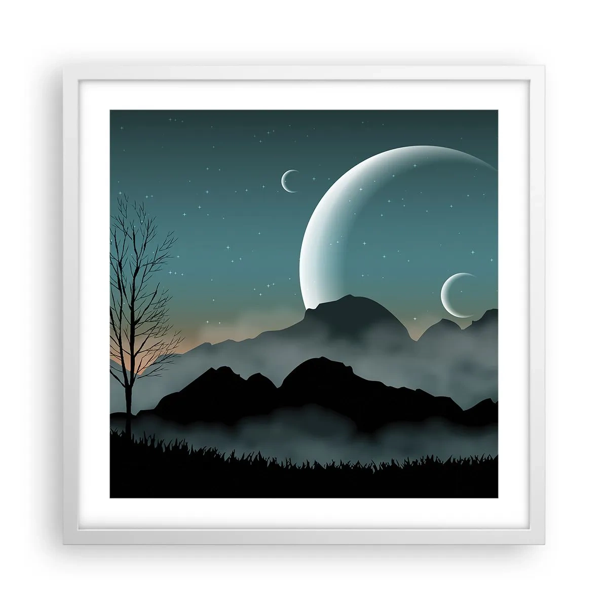 Poszter fekete keretben - Csillagos éj karneválja - 50x50 cm