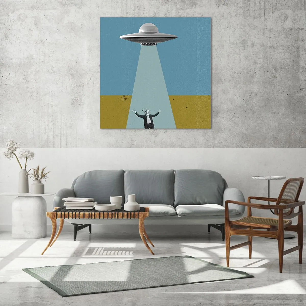 Üveg kép - Közeli találkozás - 70x70 cm