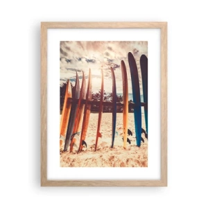 Poszter világos tölgy keretben - Jó éjszakát, holnapig - 30x40 cm