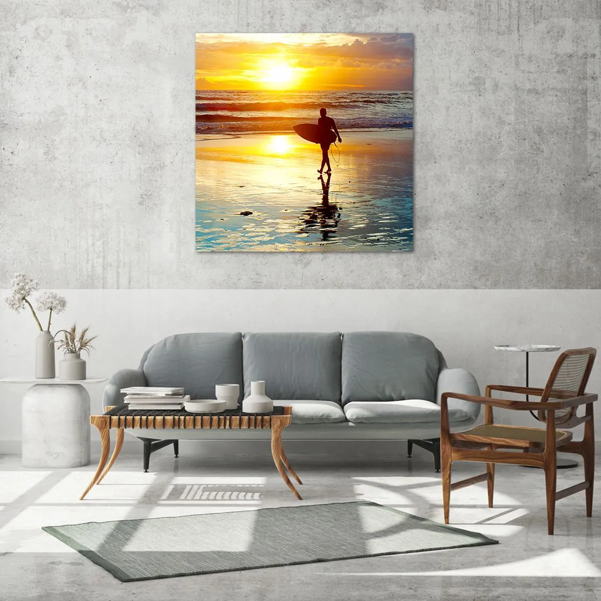 Üveg kép - A harcos visszatérése - 30x30 cm