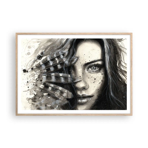 Poszter világos tölgy keretben - Vad gyönyör - 100x70 cm