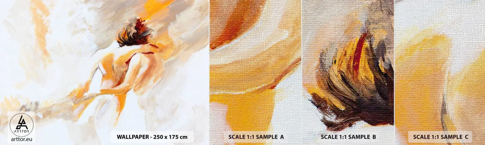 Fotótapéta Minta Premium Canvas - A közelség egében - Darab, Szerelmes pár, Szerelem - 100x30 cm