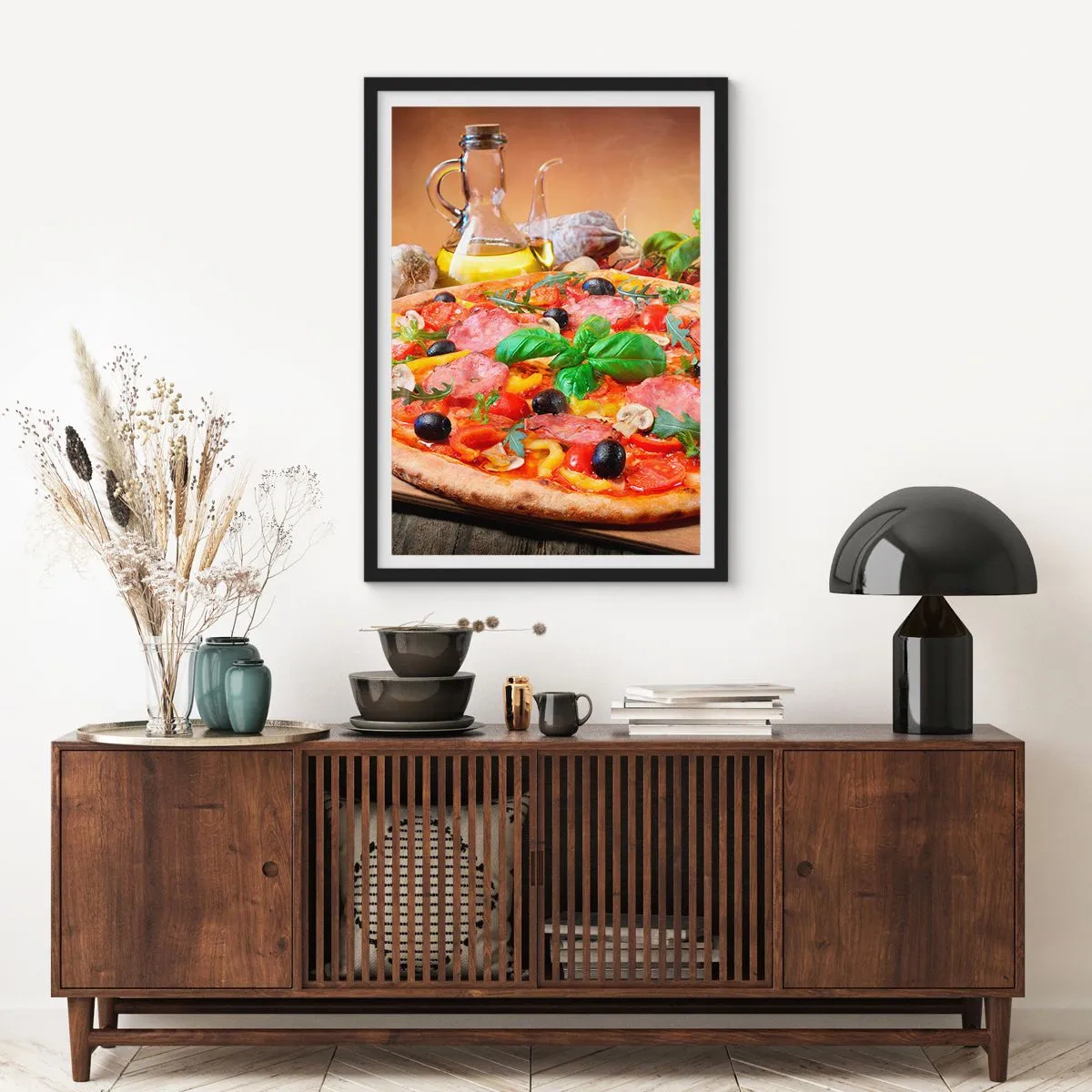 Poszter fehér keretben - Igazi olasz ízzel - 70x100 cm