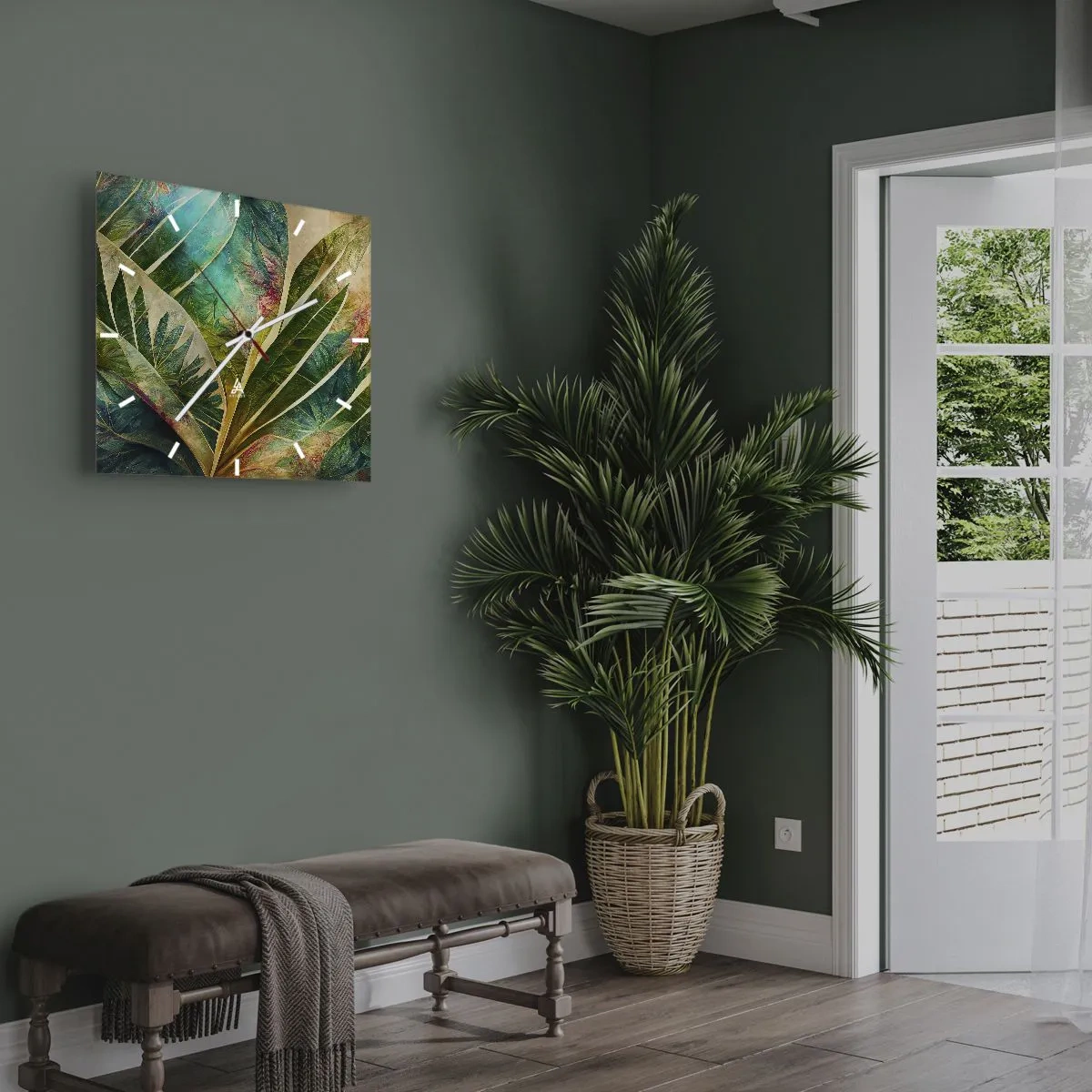 Falióra, Óra - A trópusok színei - 30x30 cm