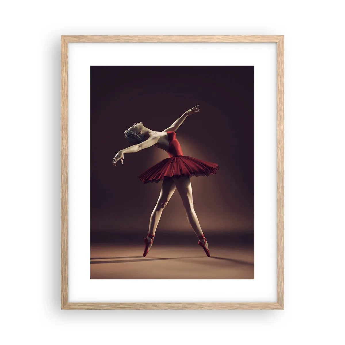 Poszter világos tölgy keretben - Egy prima balerina - 40x50 cm