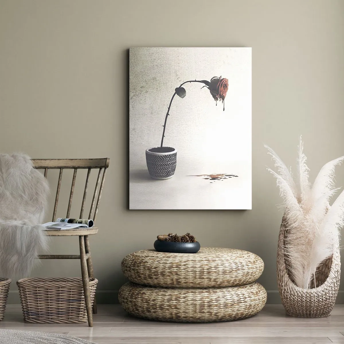 Vászonkép - Rosa dolorosa - 65x120 cm