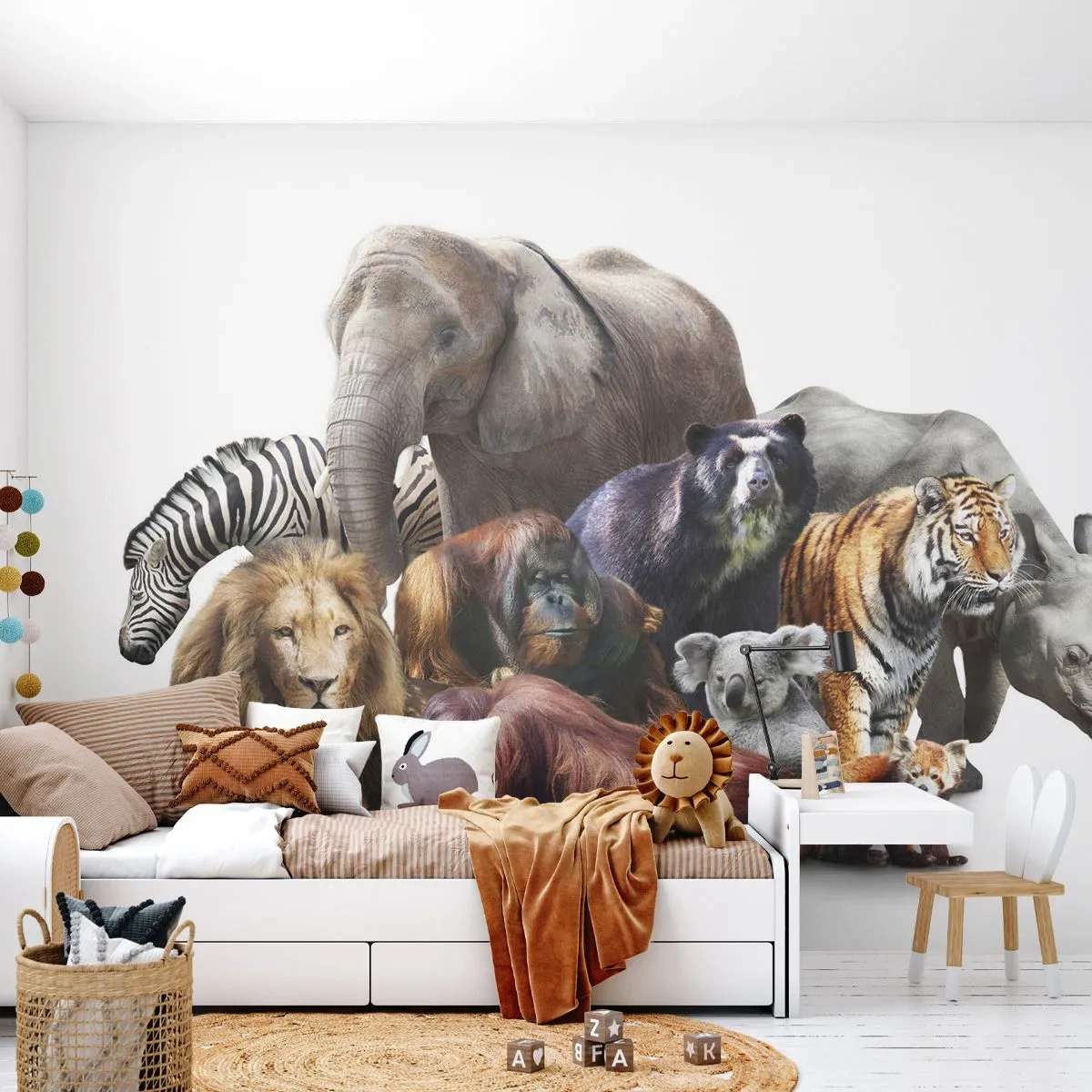 Fotótapéta Standard Eco - Afrikai családi fotózás - Absztrakció, Állatok, Afrika nagy ötöse - 200x140 cm