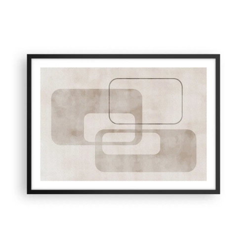 Poszter fehér keretben - Geometrikus fúga - 70x50 cm