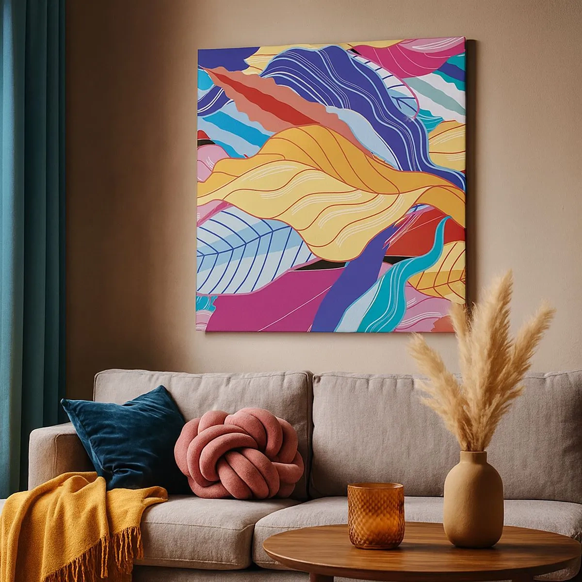 Vászonkép - Színes rendetlenség - 30x30 cm