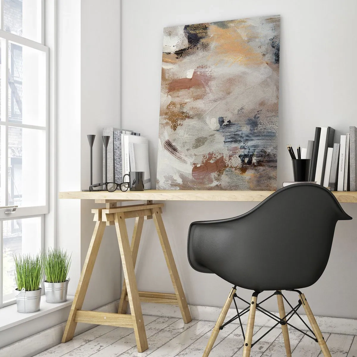 Üveg kép - Ködös absztrakció - 50x70 cm