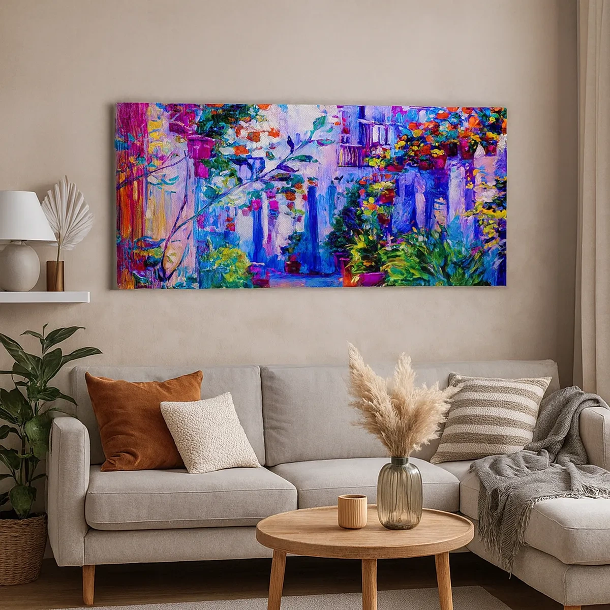 Vászonkép - Impresszió - olasz kis utca - 30x30 cm