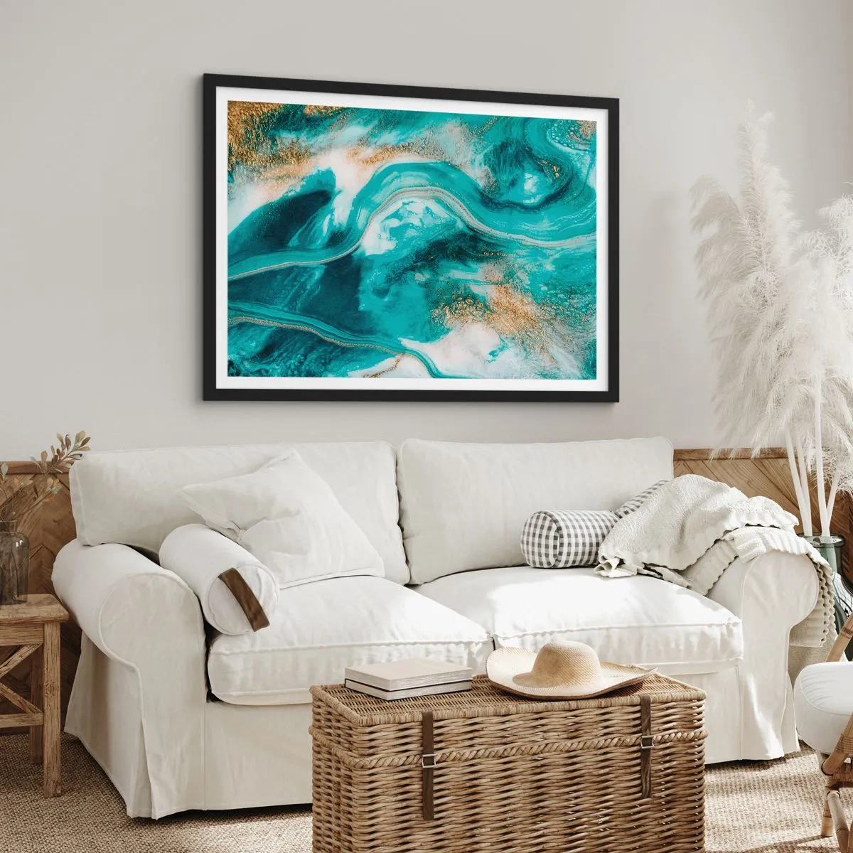 Poszter fehér keretben - Az arany folyó - 70x50 cm