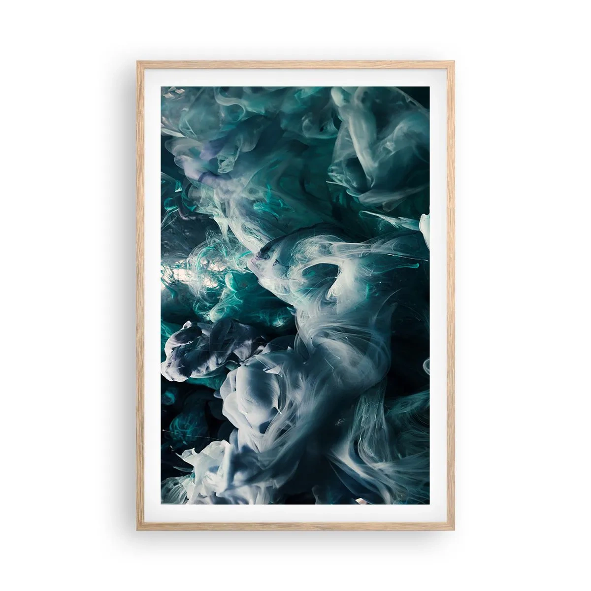 Poszter világos tölgy keretben - A színek mozgása - 61x91 cm