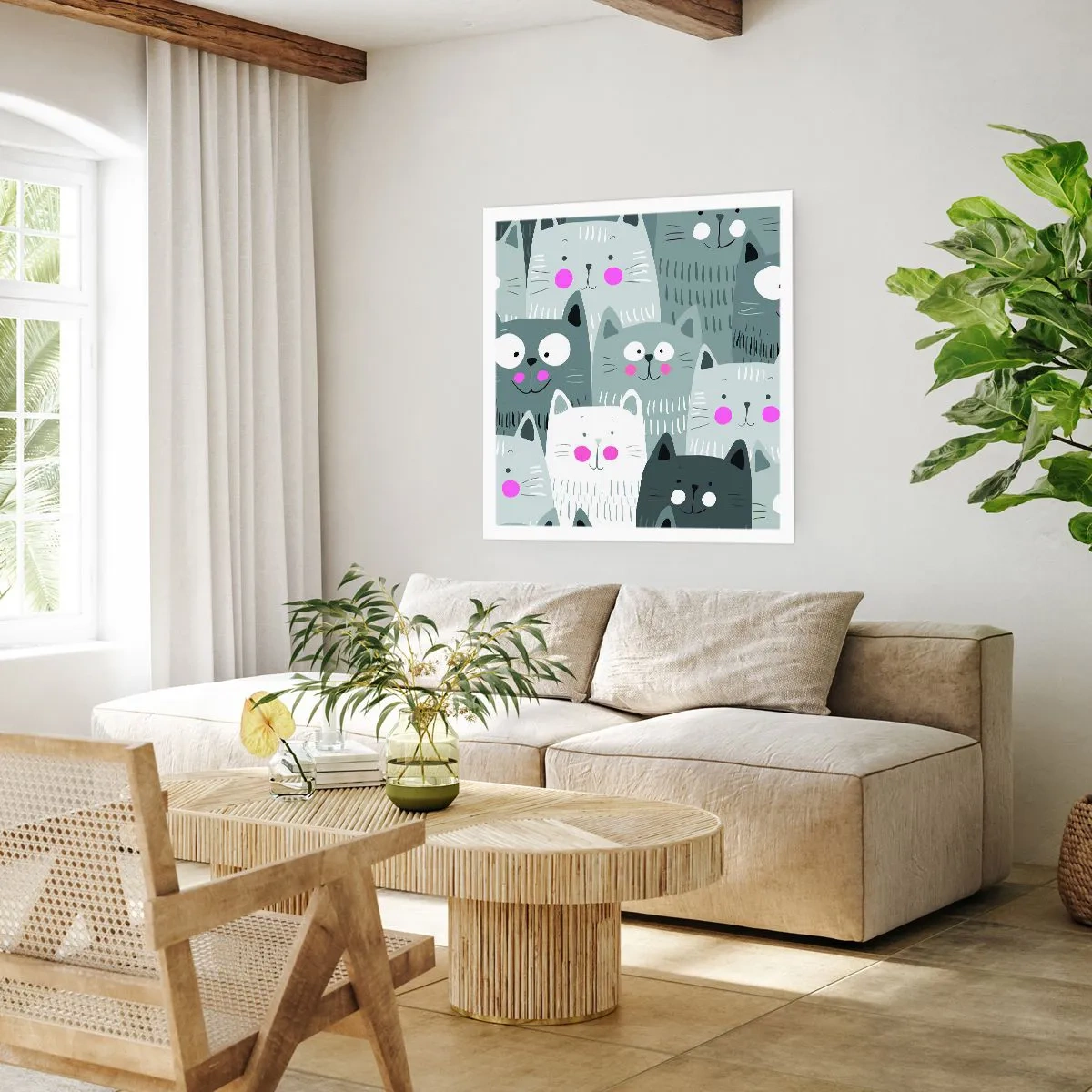 Poszter - A macska világa - 40x40 cm