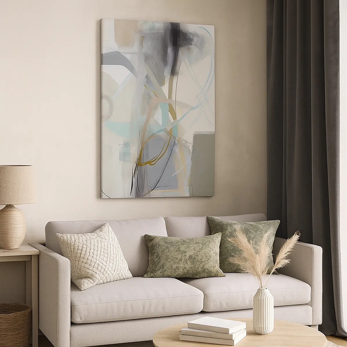 Vászonkép - Ködös absztrakció - 50x70 cm