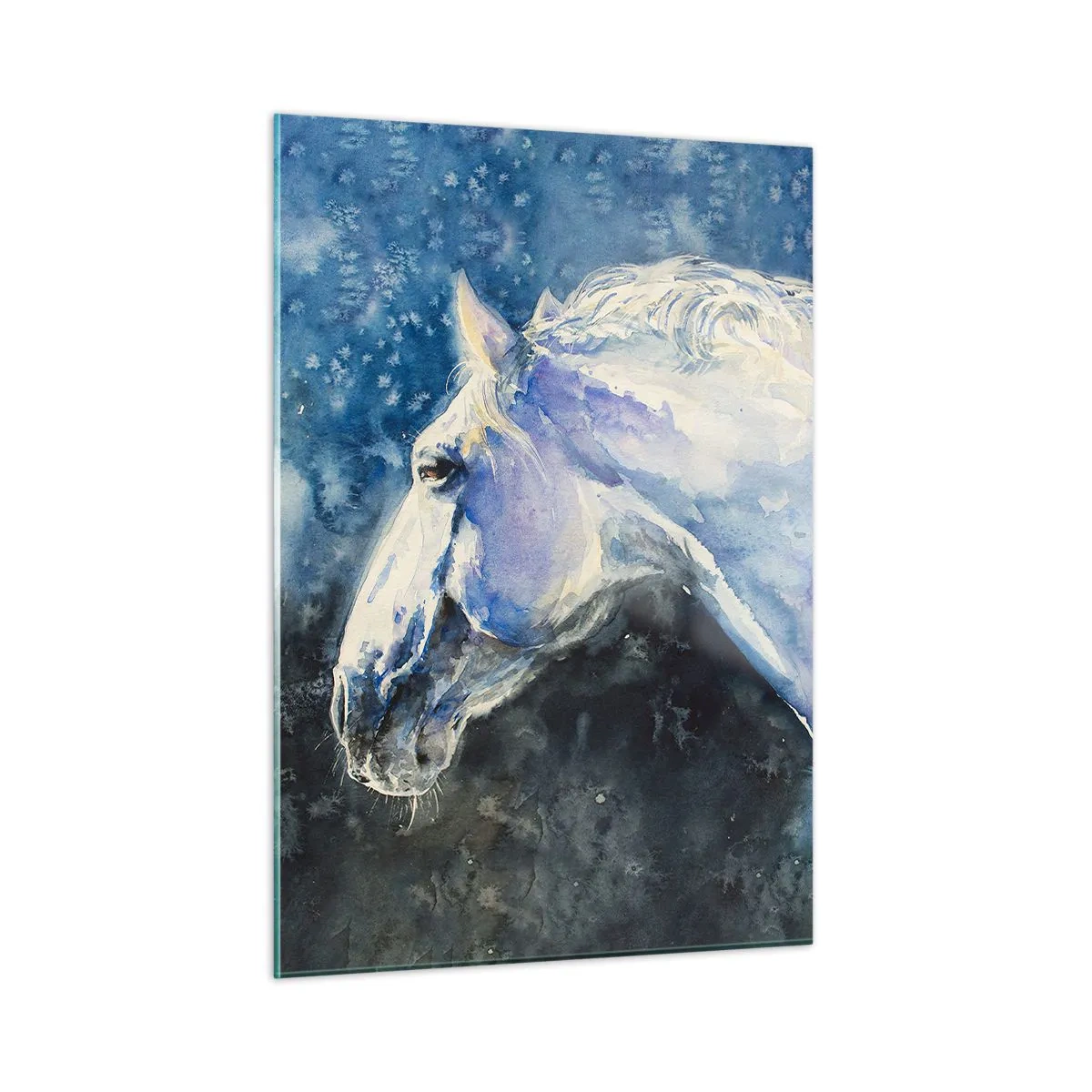Üveg kép - Portré kék fényben - 50x70 cm