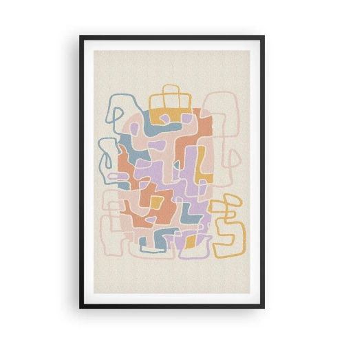 Poszter fehér keretben - Labirintus - egy örömteli kaland - 61x91 cm