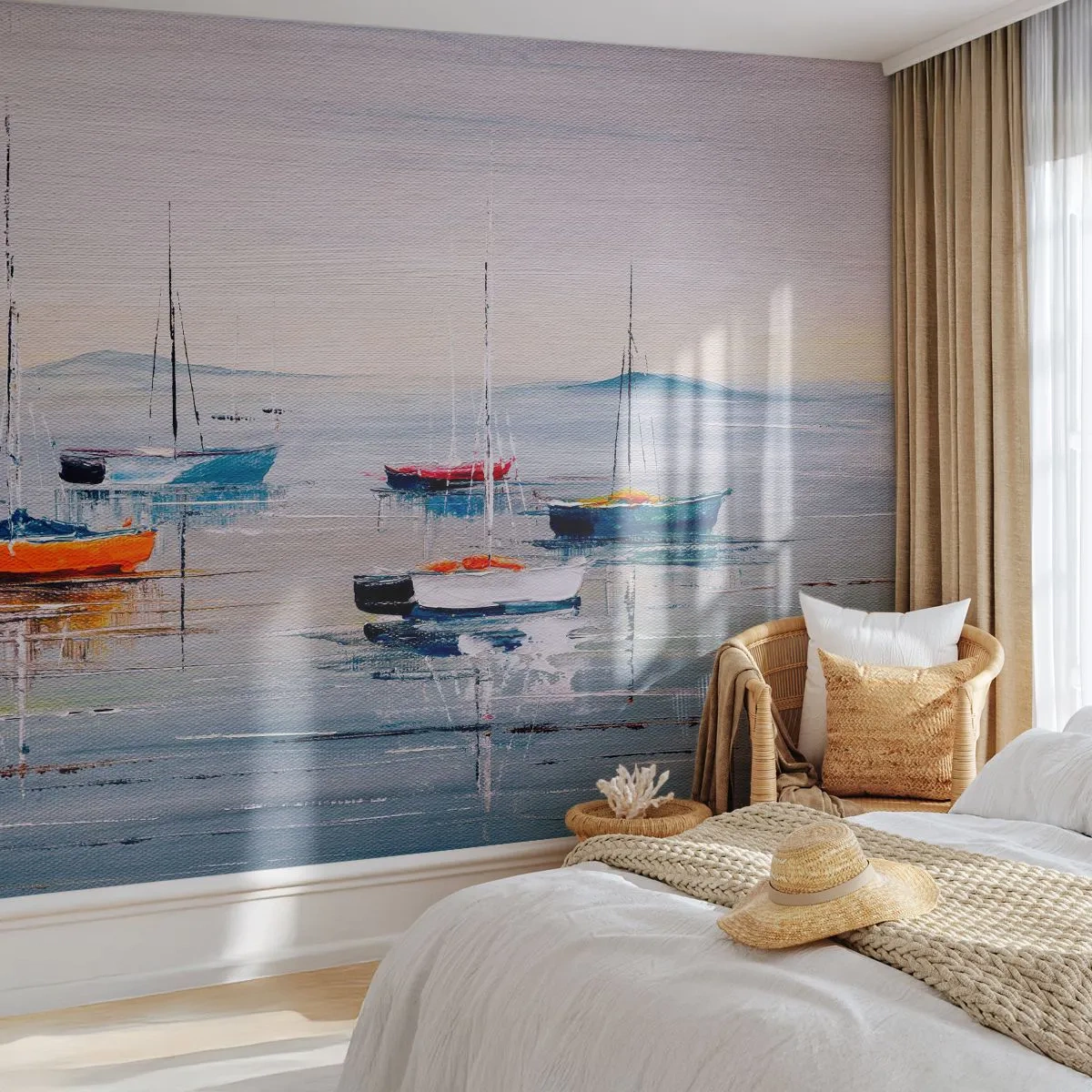 Öntapadós Fotótapéta Deluxe Sticker - Jól megérdemelt pihenés - Tengeri, Vitorlások, Tengerpart - 400x280 cm