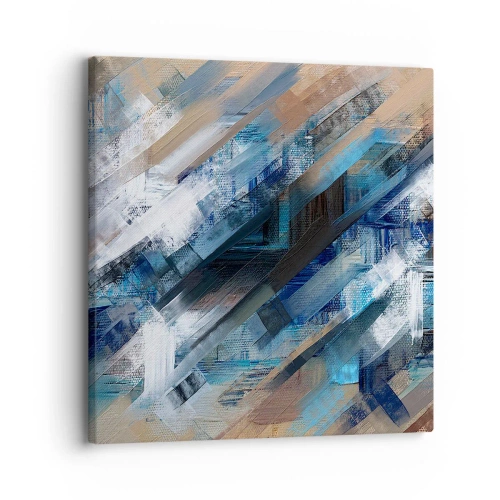 Vászonkép - Kék ferdén - 30x30 cm