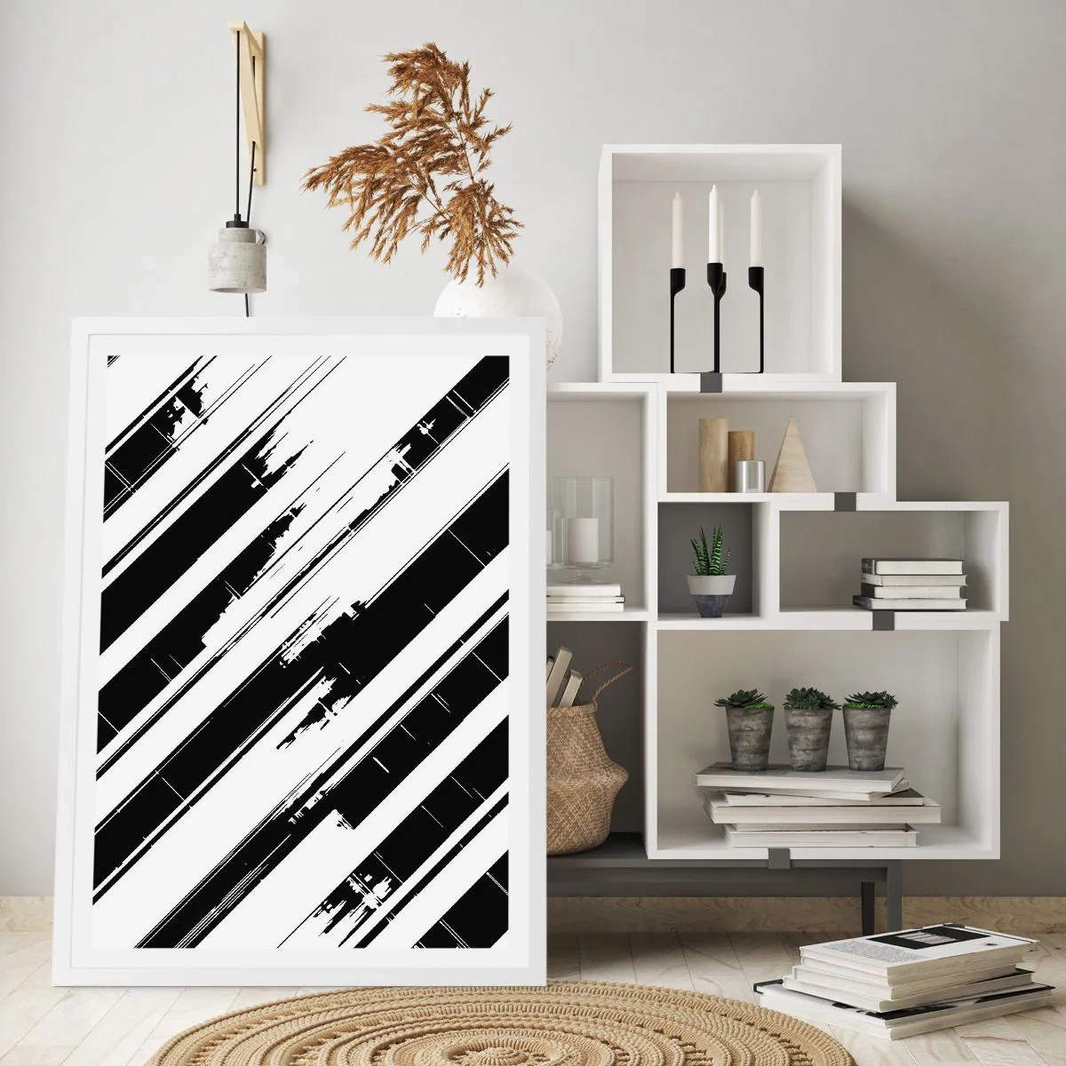 Poszter fekete keretben - Intenzív és dinamikus kompozíció - 70x100 cm