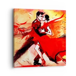 Vászonkép - A szenvedély lila ritmusa - 40x40 cm