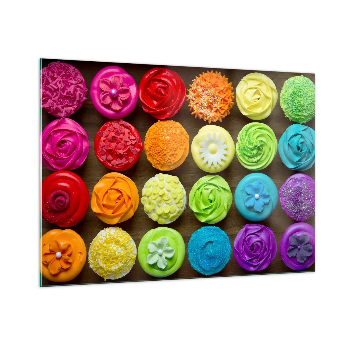 Üveg kép - Mindegyik más - mindegyik finom - 100x70 cm
