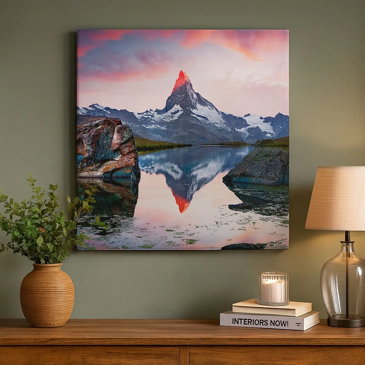 Vászonkép - A hegyek szíve forró - 30x30 cm