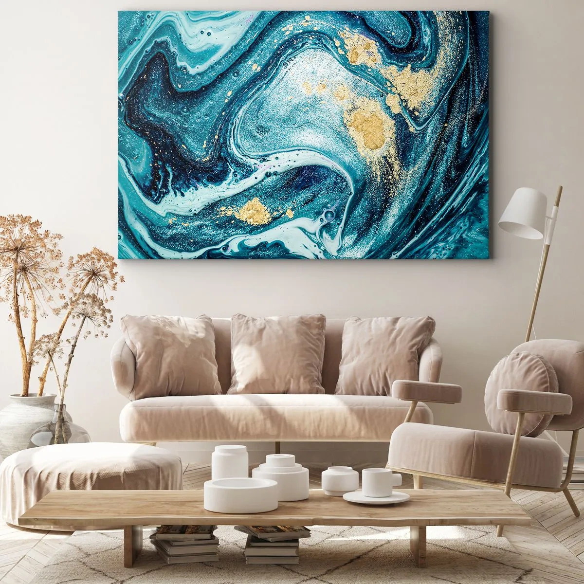 Vászonkép - Kék örvény - 100x70 cm