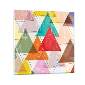 Üveg kép - Három-három - 50x50 cm