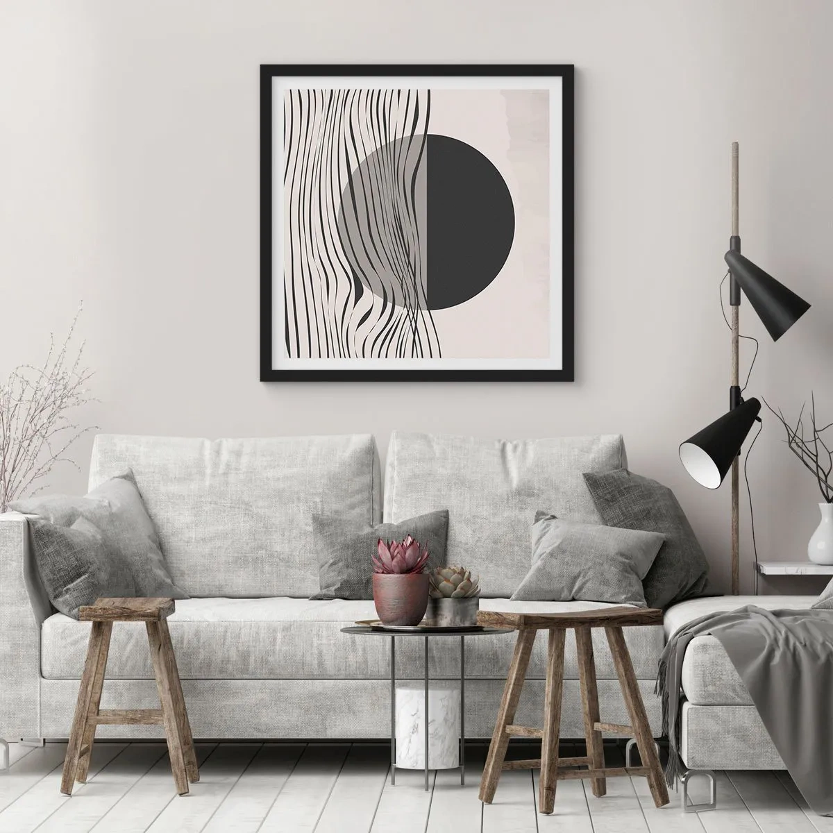 Poszter fehér keretben - A feles kompozíciója - 50x50 cm