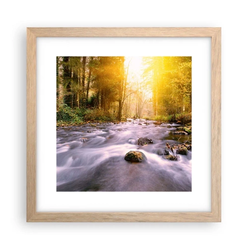 Poszter világos tölgy keretben - Malachit ezüst és arany keretben - 30x30 cm