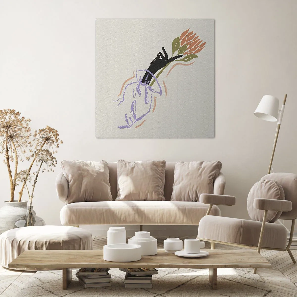 Vászonkép - Egy testvéri érintés - 60x60 cm