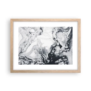 Poszter világos tölgy keretben - A Föld belseje - 40x30 cm