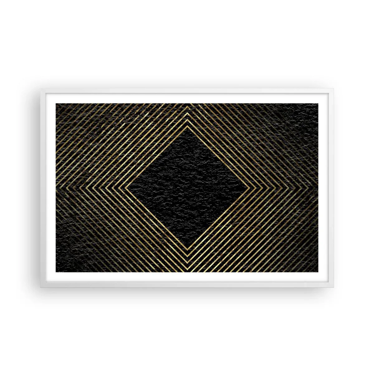 Poszter fekete keretben - Geometria glamour stílusban - 91x61 cm