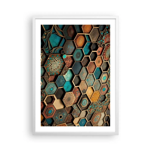 Poszter fekete keretben - Arab ornamentika - egy variáció - 50x70 cm