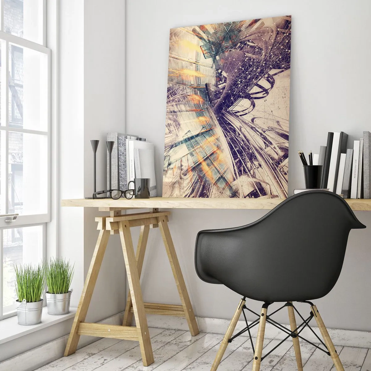 Üveg kép - Nagy rohanásban - 80x120 cm