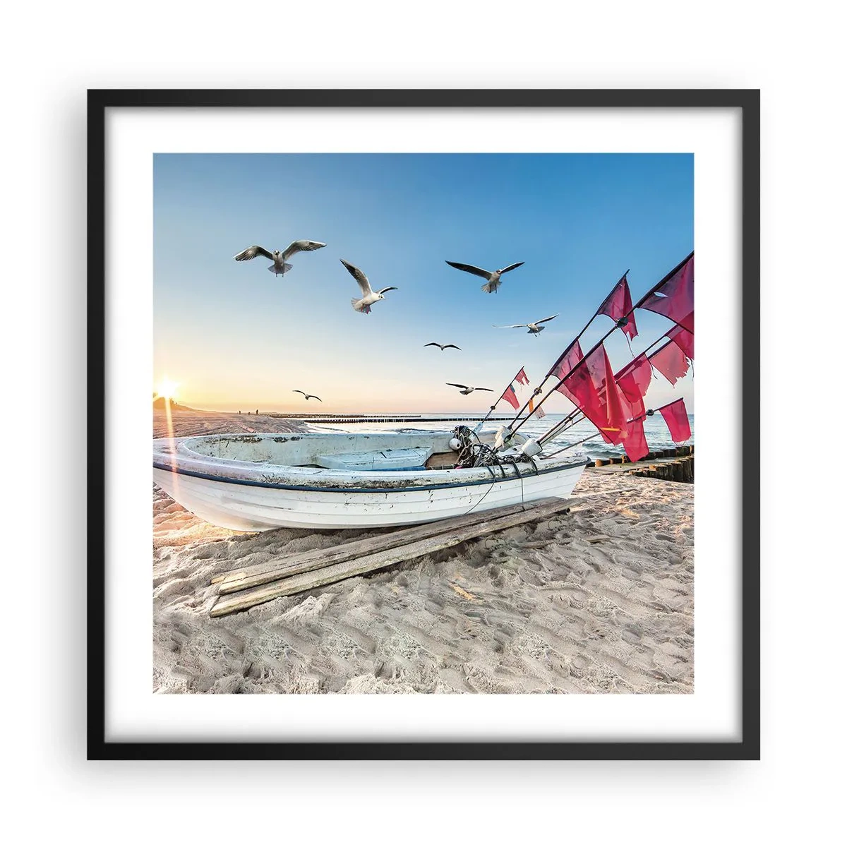 Poszter fehér keretben - Megérdemelt pihenés - 50x50 cm