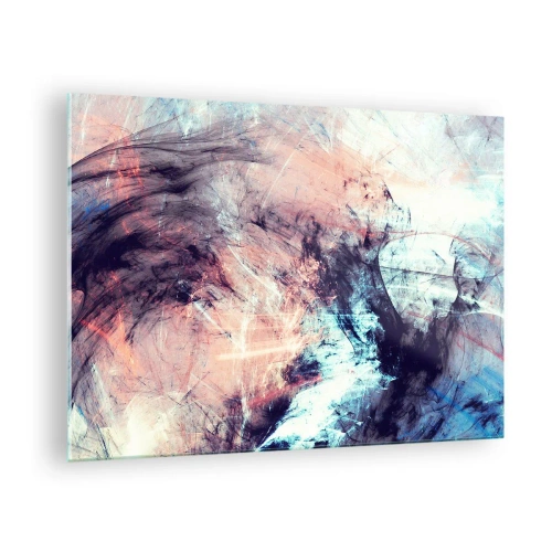 Üveg kép - Pasztell és sötét tónusok absztrakt keveréke. - 70x50cm - Érezd a szelet - Modern fali dekoráció nappalihoz és hálószobához ARTTOR
