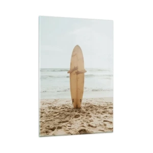 Üveg kép - Szeretettel a hullámok felé - 80x120 cm