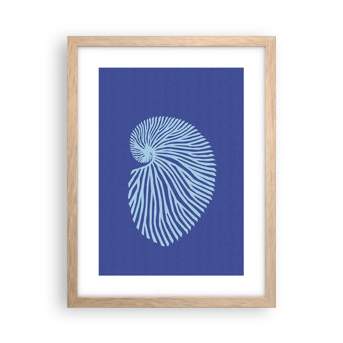 Poszter világos tölgy keretben - Egy kagyló születése - 30x40 cm