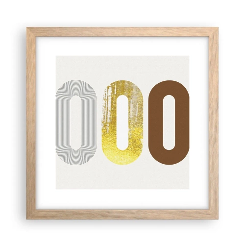 Poszter világos tölgy keretben - Óóó! - 30x30 cm