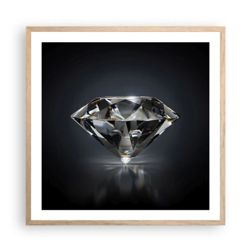 Poszter világos tölgy keretben - Best girls friend - 60x60 cm