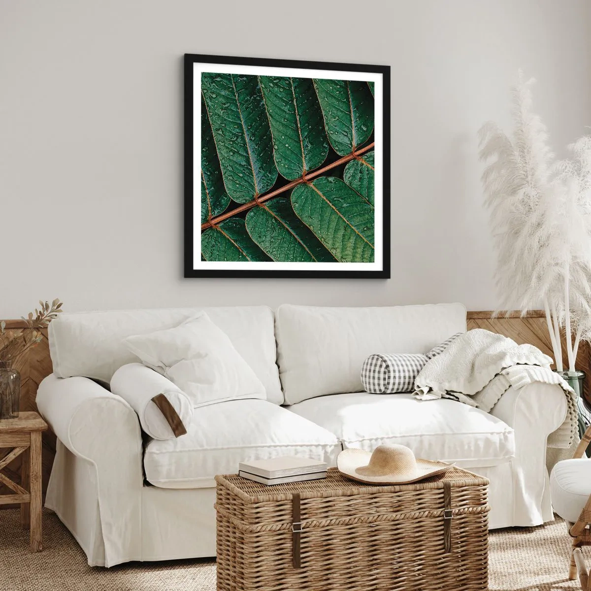 Poszter fehér keretben - Zöld ritmusban - 50x50 cm